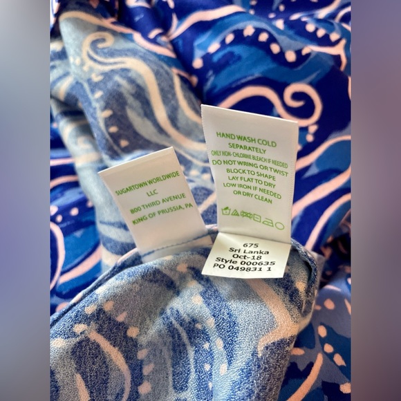 🚫SOLD🚫NWT Lilly Pulitzer Gracelynn Stretch Dress In Coastal Blue Whispurr💙 - Picture 9 of 16